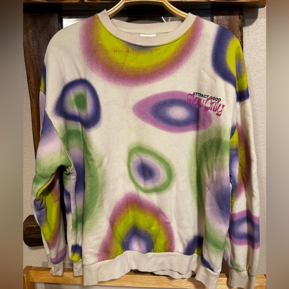 Pull&Bear Multicolor Abstract Sweatshirt